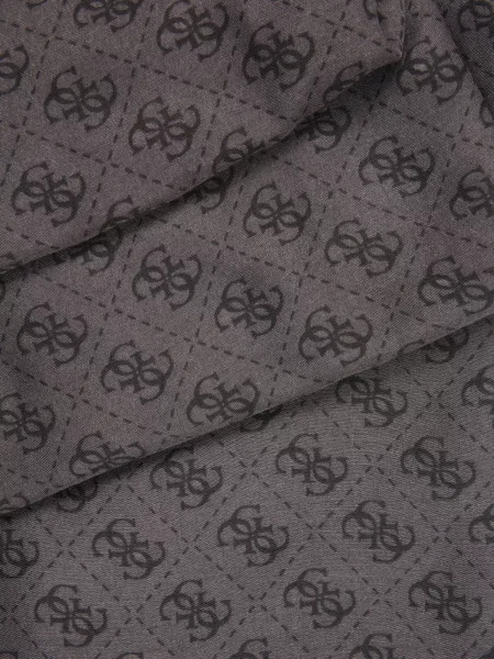 GUESS Fular Katya metalic / negru gri