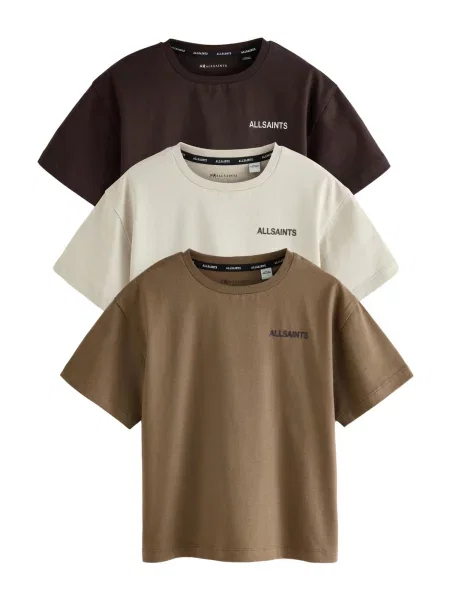 SmALLSAINTS Tricou ecru închis maro