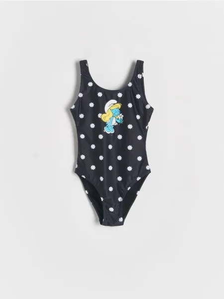 Reserved Costum de baie întreg Ștrumfii negru