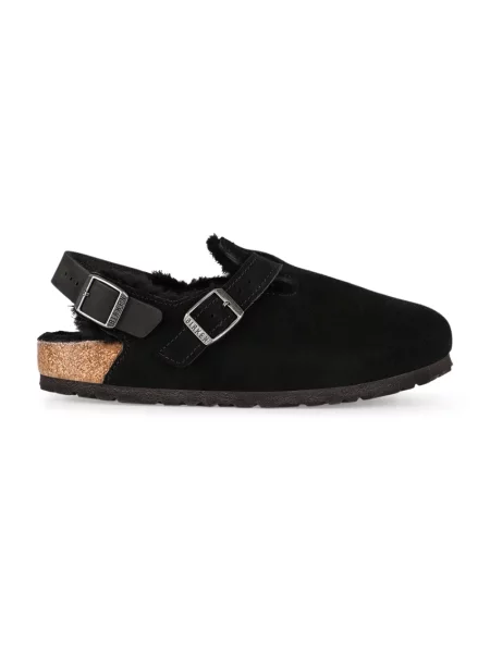 Klapki Birkenstock skórzane czarne