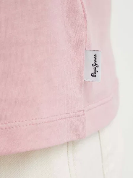 Футболка Pepe Jeans CLEMENT з принтом рожевий