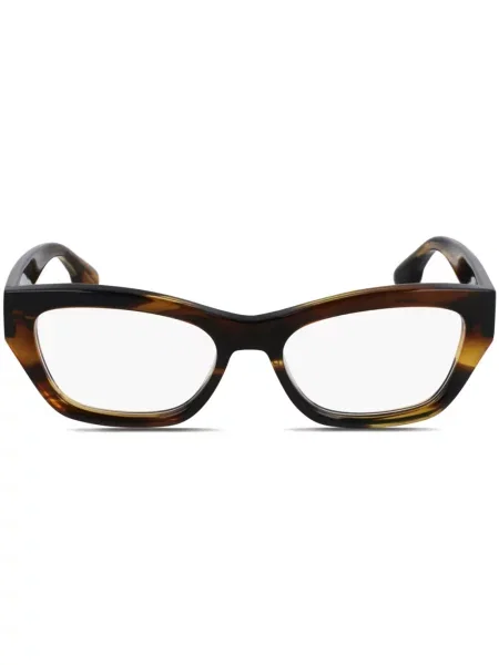 Ochelari de soare Victoria Beckham Eyewear cu imprimeu geometric maro