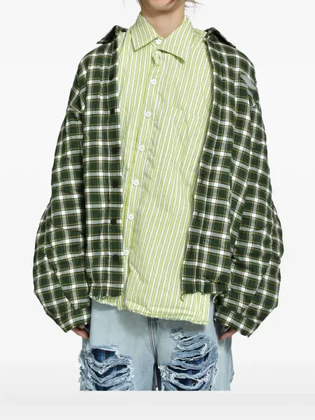 Plisirana mini košulja Natasha Zinko zelena