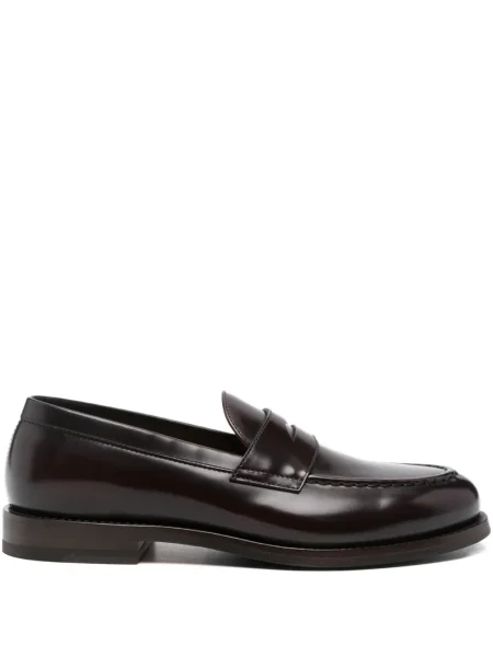 Pantofi loafer Henderson Baracco din piele roșu