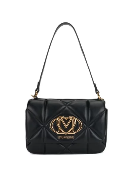 Matlasat geantă Love Moschino cu autograf negru