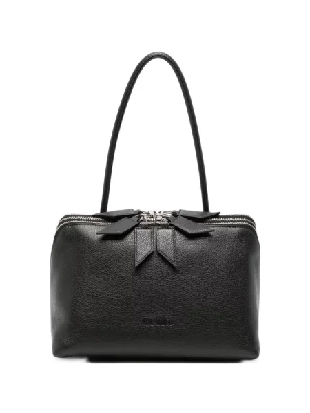 Geantă shopper The Attico din piele negru