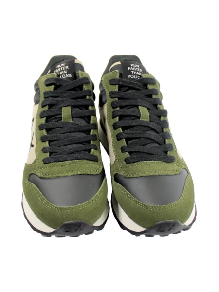 Sneakersy Sun68 skórzane zielone