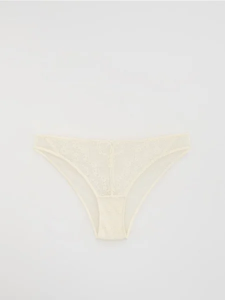 Reserved Chiloți bikini cu dantelă crem