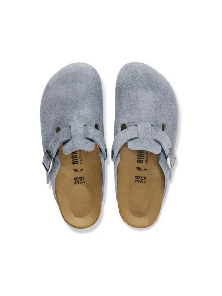 Birkenstock Mules încălțăminte Boston | piele întoarsă | narrow fit gri