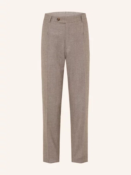 Fioroni Flanelové Kalhoty Extra Slim Fit šedá