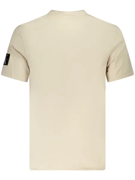 Tricou Calvin Klein Jeans scurt bej