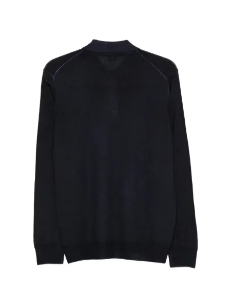 Lung tricou polo Fedeli albastru