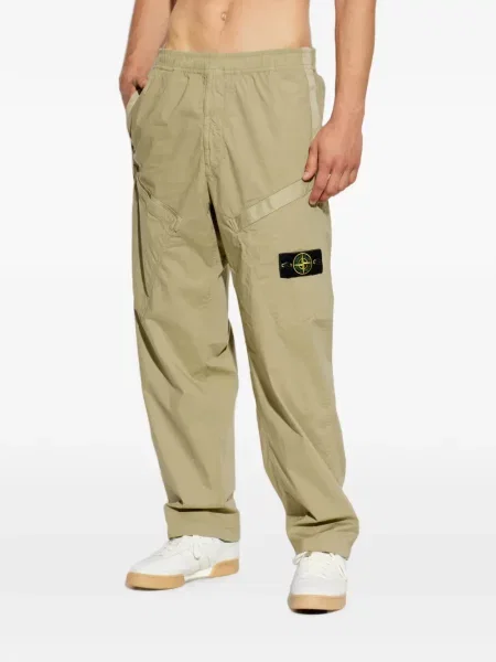 Pantaloni Stone Island cu strasuri verde
