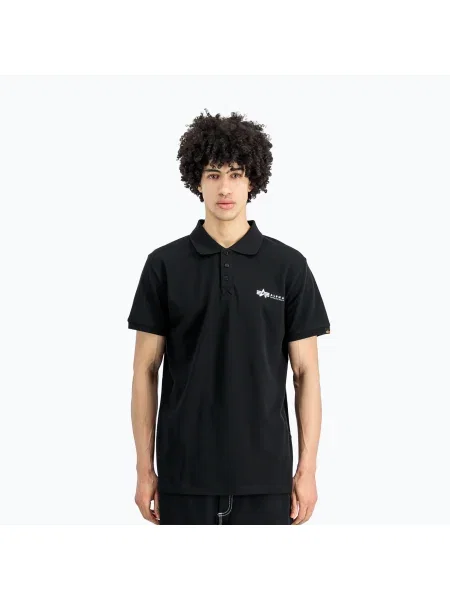 Férfi Alpha Industries Basic Polo Small Logo póló fekete. Méret: L fekete
