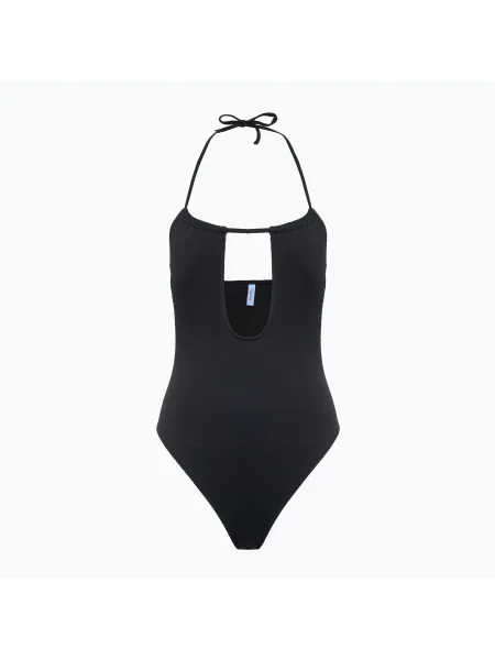 Costum de baie dintr-o piesă pentru femei Calvin Klein Plunge RP black negru