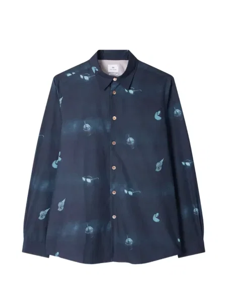 Poplínová košile Ps Paul Smith modrá