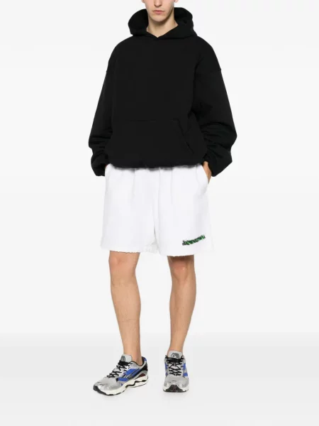 Pantaloni scurți Balenciaga cu imagine alb