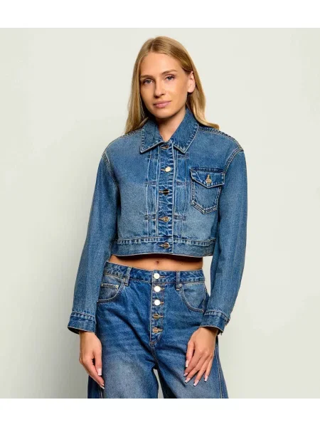 AllSaints De blugi geacă Blink | Cropped Fit albastru