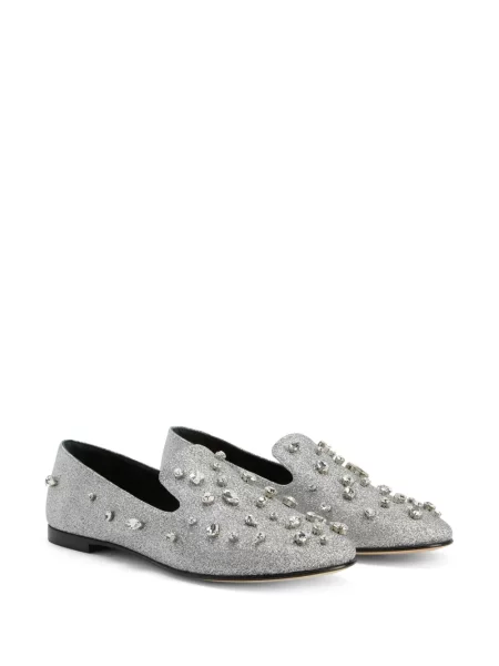 Pantofi loafer Giuseppe Zanotti argintiu