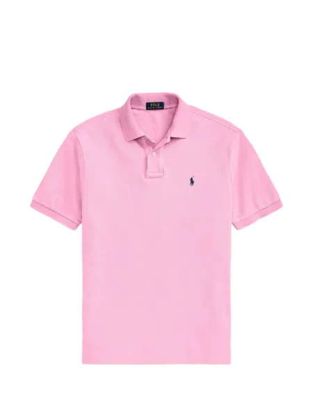 Tricou polo Polo Ralph Lauren cu glugă cu blană cu broderie roșu