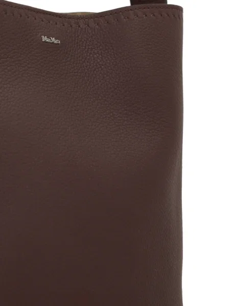 Geanta de piele Max Mara din piele verde