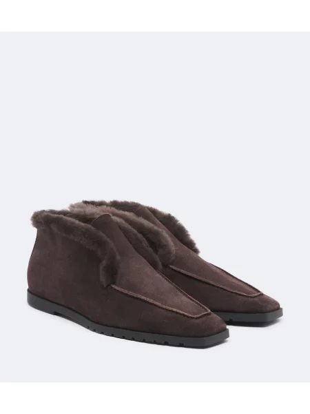 Cizme scurte Toteme din piele de căprioară maro