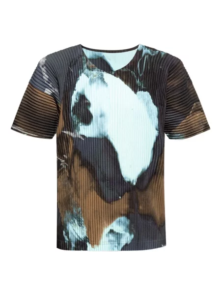 Tricou Homme Plisse Issey Miyake cu imagine cu imprimeu abstract verde