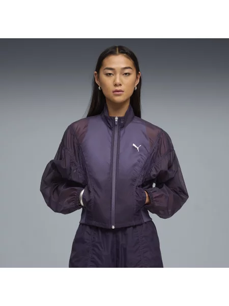 PUMA tkana kurtka oversize Dare To Odzież S fioletowy