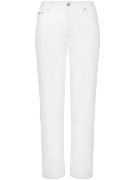 Cropp pantaloni Moschino alb