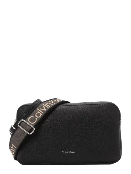 Geantă Calvin Klein Webbing 2X Strap Lg Camera Bag negru