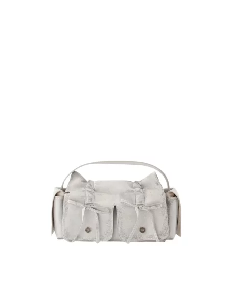 Torebka Acne Studios skórzana biała