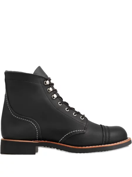 Кожени боти Red Wing Shoes с връзки черно