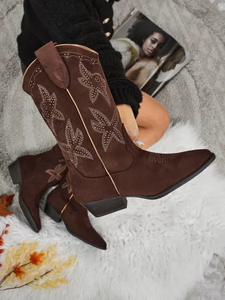 Cizme de cowboy Resti cowboy maro