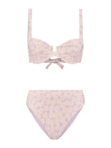 Shiwi Costum de baie două piese DAISY mov pastel portocaliu alb