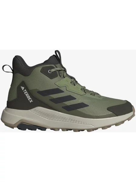 Buty do biegania adidas Terrex Anylander Mid zielony oliwkowy beżowy czarny