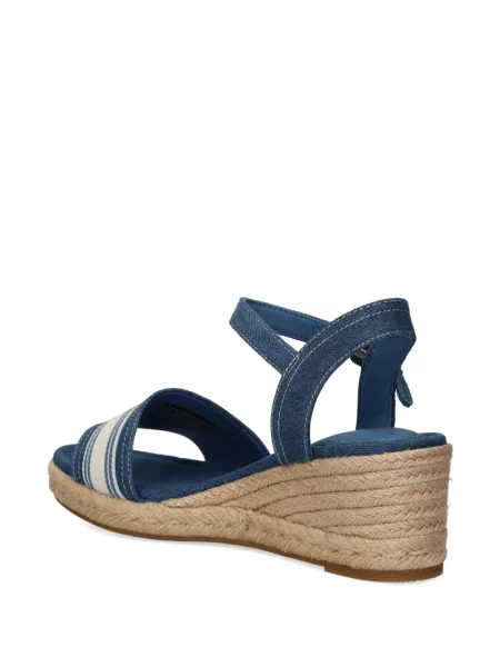 Éksarkú espadrilles Tommy Hilfiger autogrammal kék