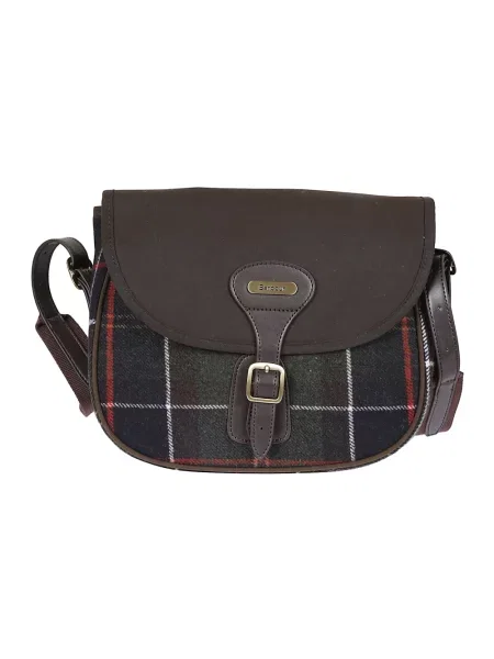 Torebka crossbody Barbour wełniana brązowa