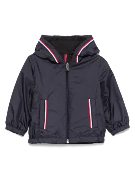 Kurtka dziecięca Moncler Enfant niebieska