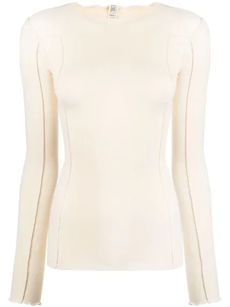 Długi top Baserange biały