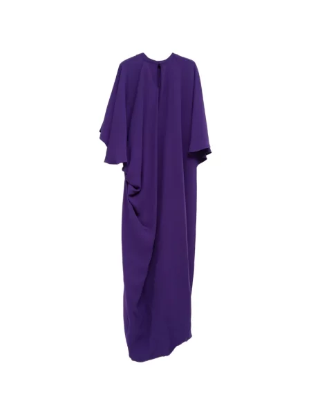 Scurt rochie Balenciaga cu mâneci scurte drapată violet