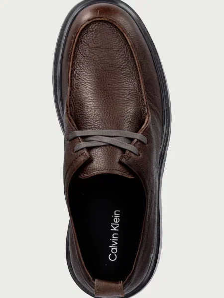 Bőr félcipo Calvin Klein barna