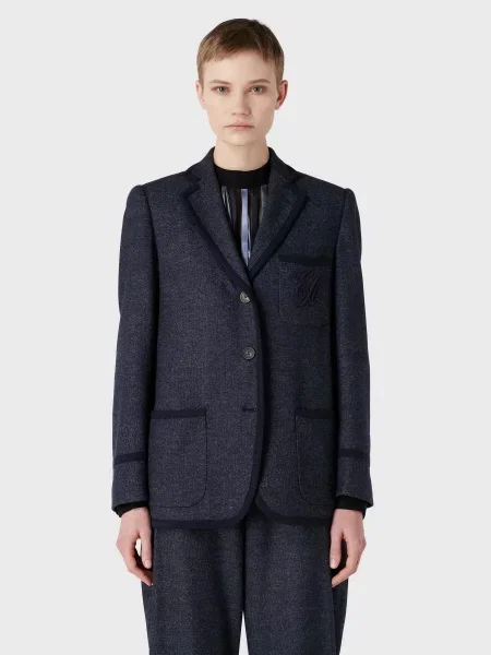 Emporio Armani Блейзер Ацетат чорний