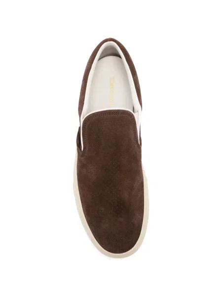 Chiloți Tom Ford din piele slip-on maro