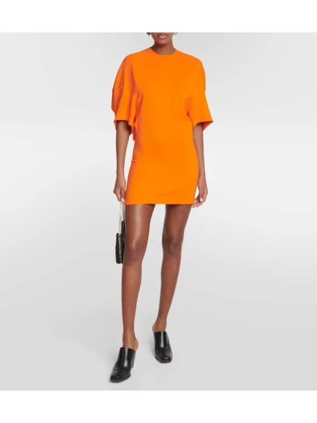 Rochie Stella Mccartney din jerseu portocaliu