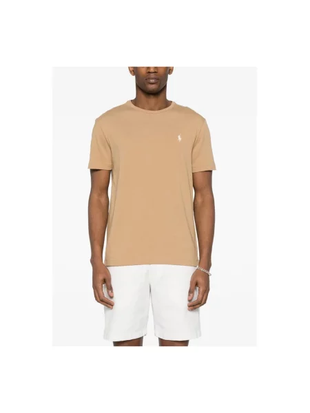 T-shirt o kroju regular fit z czystej bawełny Polo Ralph Lauren beżowa