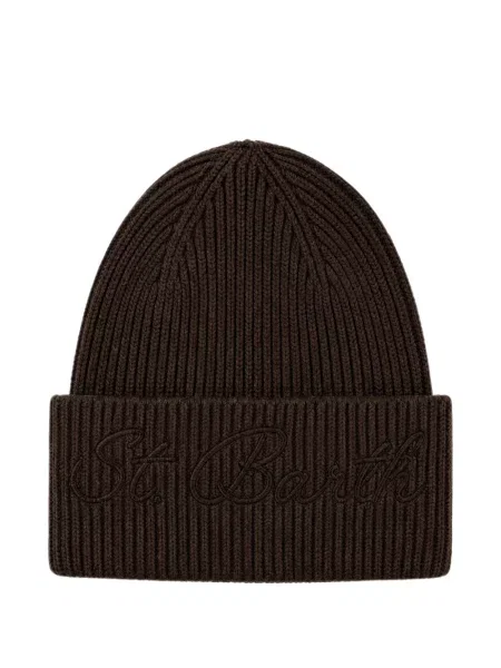 Căciulă Mc2 Saint Barth cu broderie tricotate maro