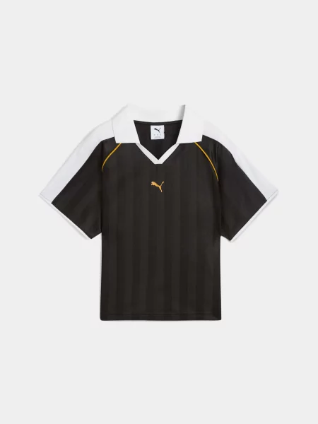Поло PUMA T7 Relaxed Football Jersey комбінований верх чорний