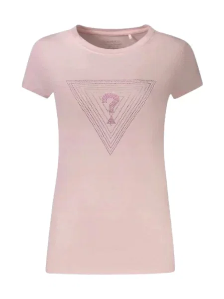 GUESS Tricou Triangle Ombre rosé