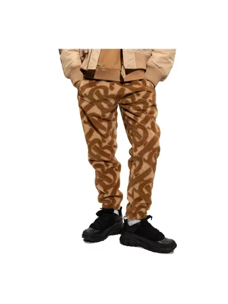 Spodnie dresowe Burberry wełniane brązowe