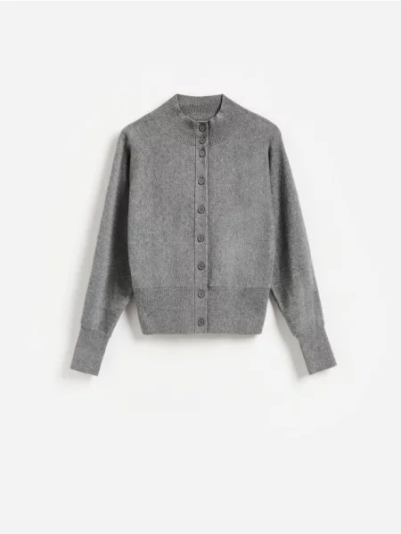 Reserved Cardigan cu adaos de gri-neutru gri